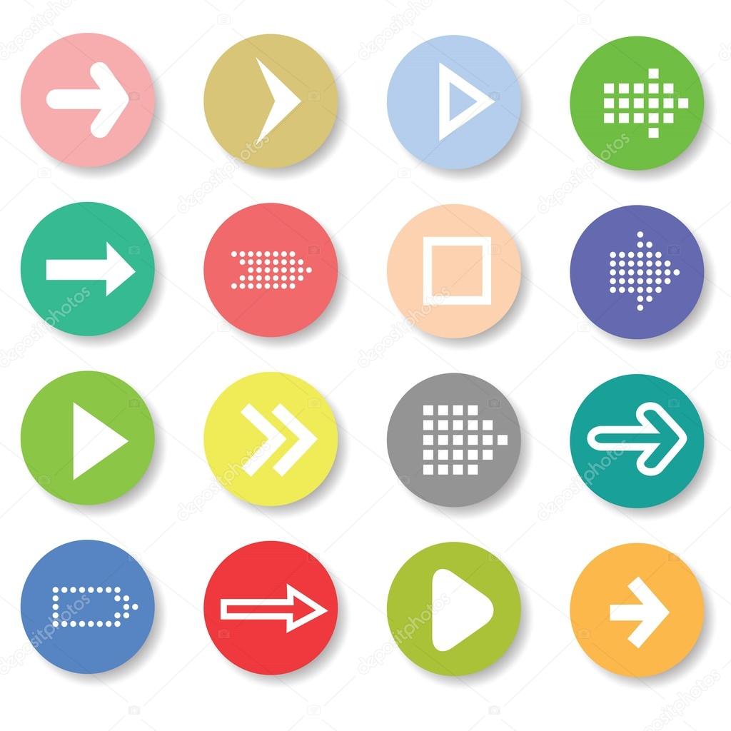 set of arrows icons