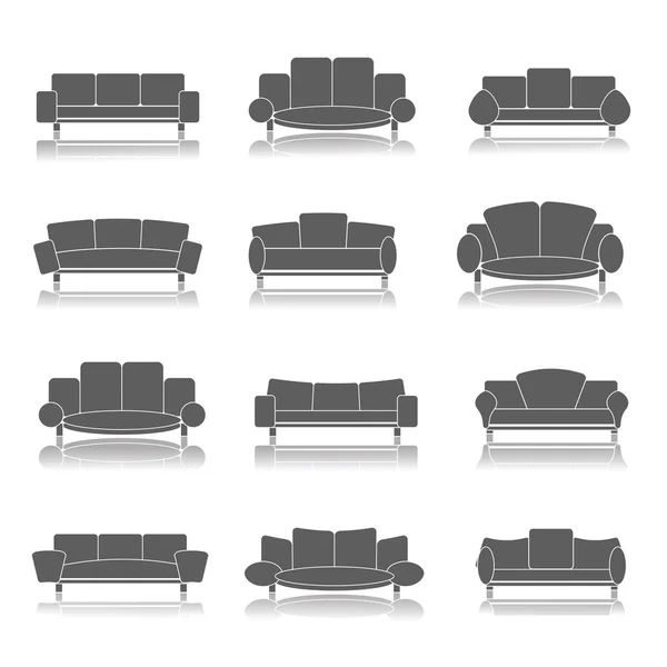 Furniture icons set — Stock Vector