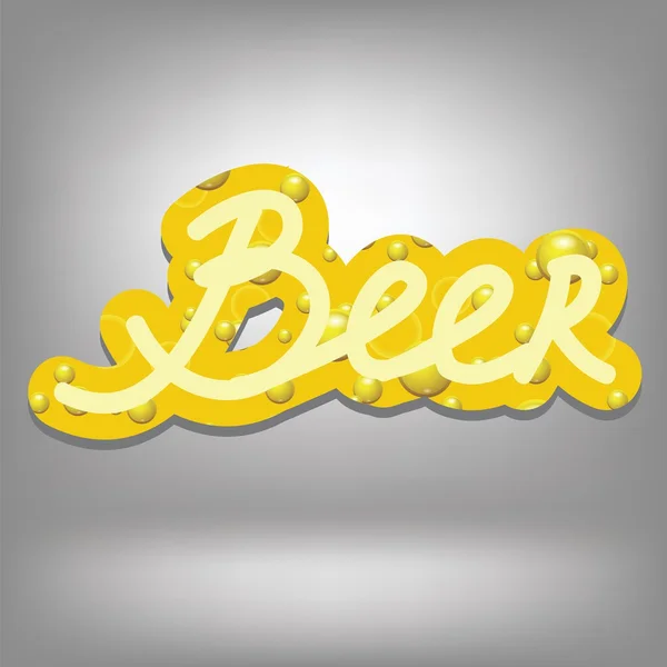 Texto de la cerveza — Vector de stock