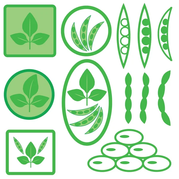 Iconos de soja — Archivo Imágenes Vectoriales