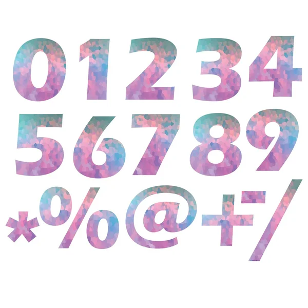 Set of numbers — Stock Vector