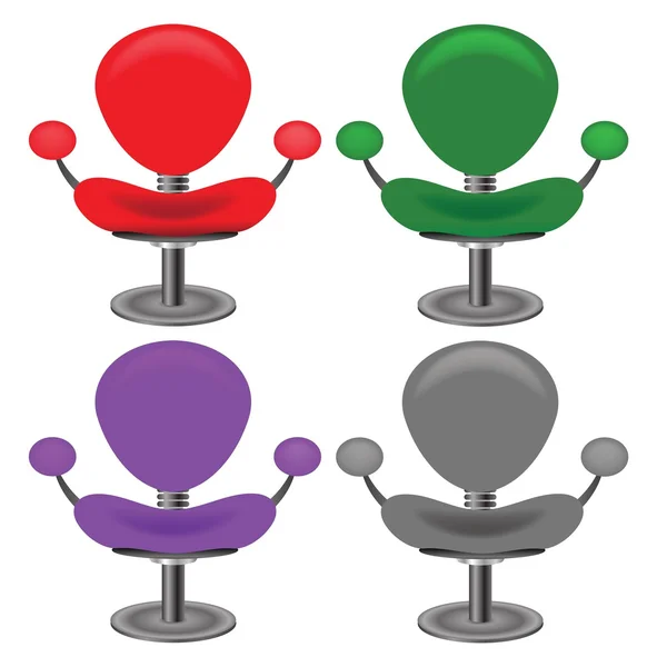 Modern sandalye seti — Stok Vektör