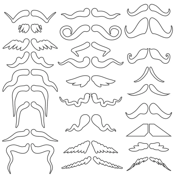 Conjunto de bigodes —  Vetores de Stock