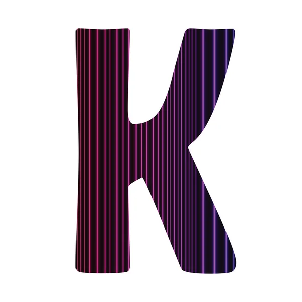 Neon letter K — Stock Vector
