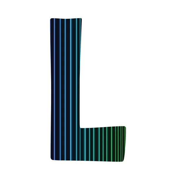 Neon letter L — Stock Vector