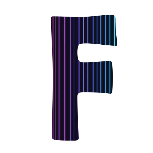 Néon lettre F — Image vectorielle