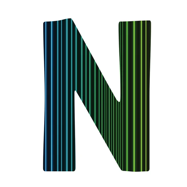 Neon letter N — Stock Vector