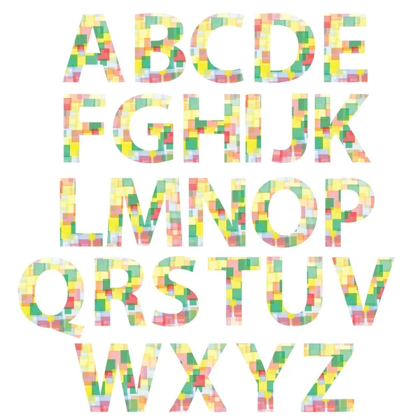 色のアルファベット — ストックベクタ