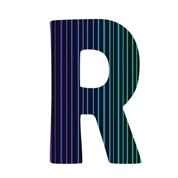 Lettera al neon R — Vettoriale Stock