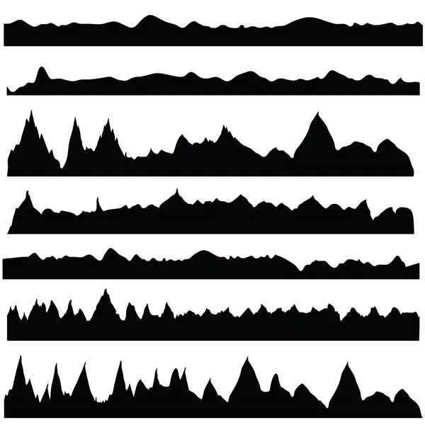 Bergsilhouetten — Stockvektor