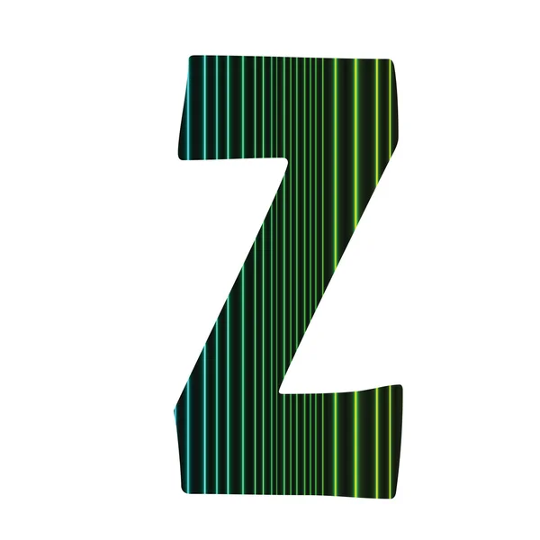 Neon letter Z — Stock Vector