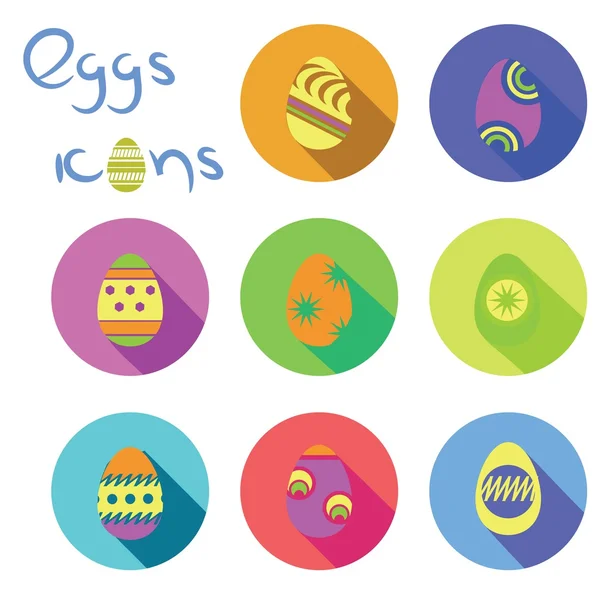Icone delle uova — Vettoriale Stock