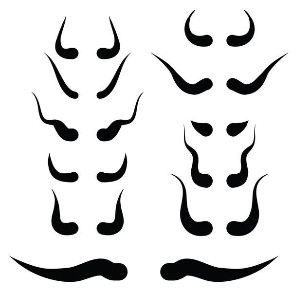 Hoorns silhouetten — Stockvector