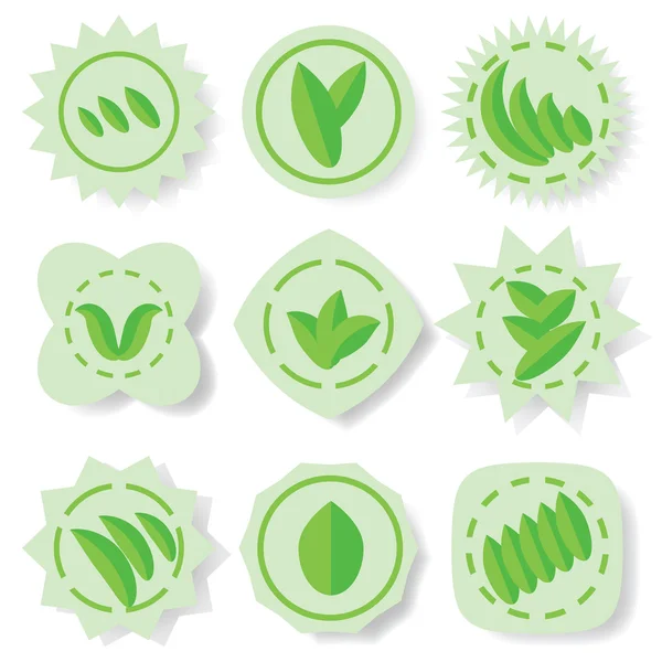 Ensemble d'icônes de feuilles — Image vectorielle