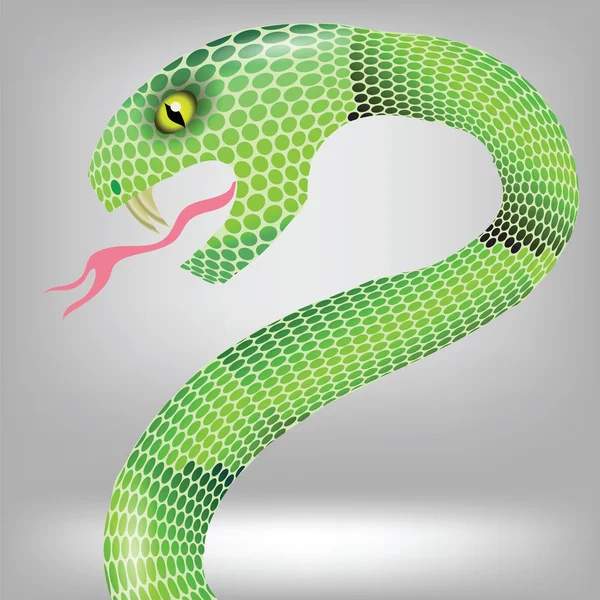 Serpent vert — Image vectorielle