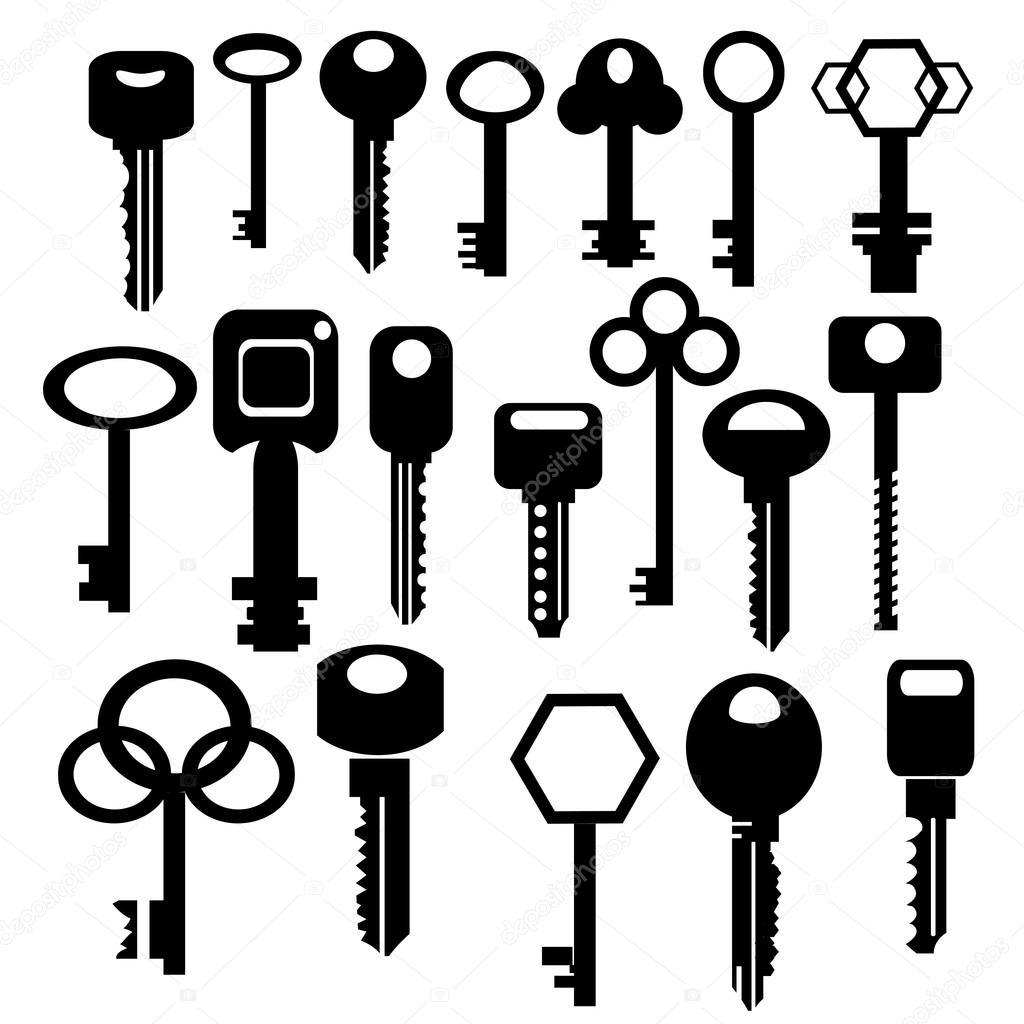 silhouettes of keys