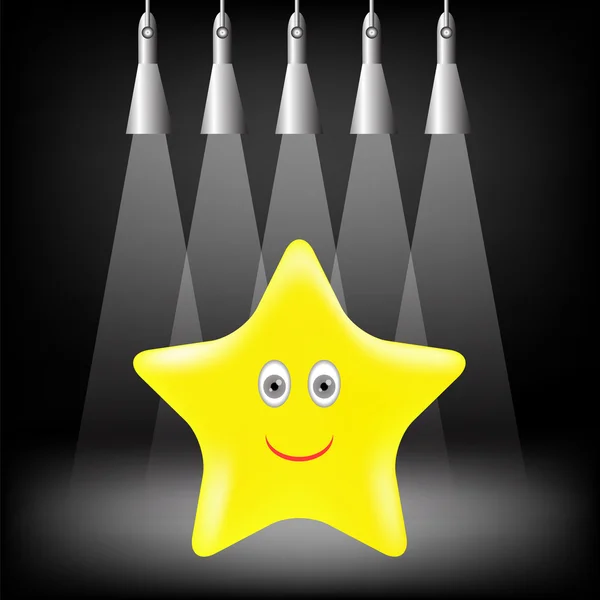 Žlutá hvězda — Stockový vektor