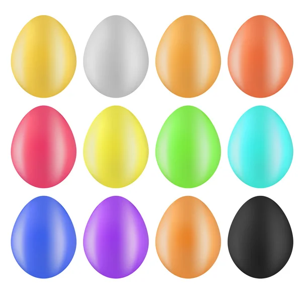 Conjunto de huevos coloridos — Vector de stock