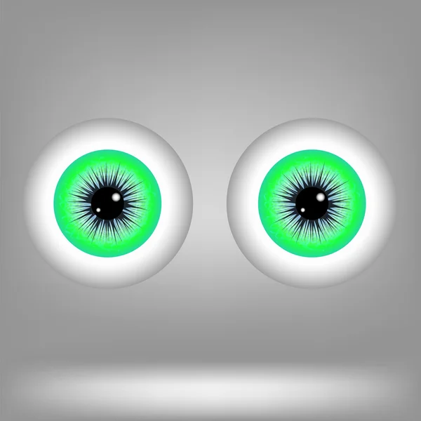 Ojos verdes — Vector de stock