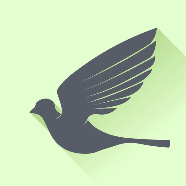 Uccello grigio — Vettoriale Stock