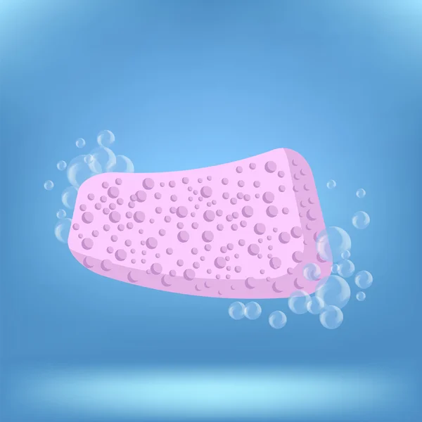 Pink Sponge — Stock Vector