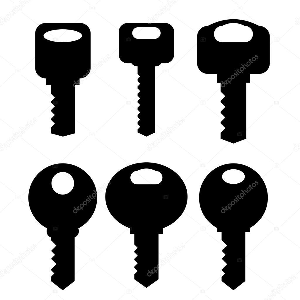 Keys Silhouettes Icons