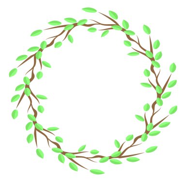 yeşil yaprak çerçeve