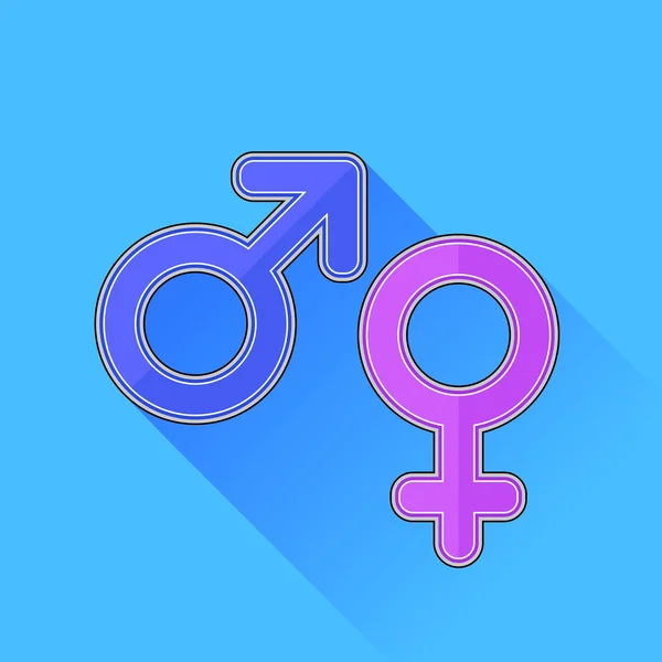 Male Female Icons — Stock Vector