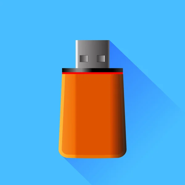 Orangefarbener Memory Stick — Stockvektor