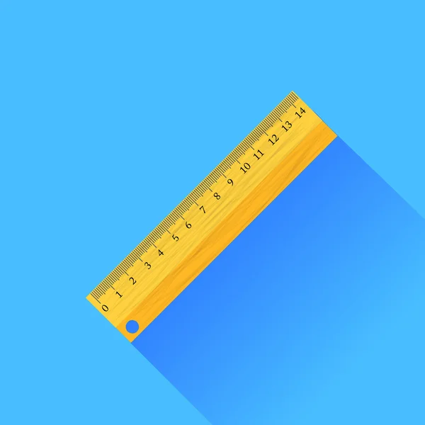 Wooden Ruler — Stock Vector