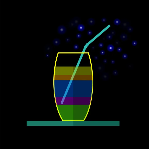 Cocktailglas — Stock vektor