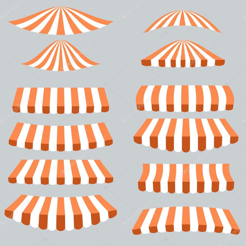 Orange White Tents