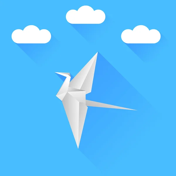 Uccello di carta — Vettoriale Stock