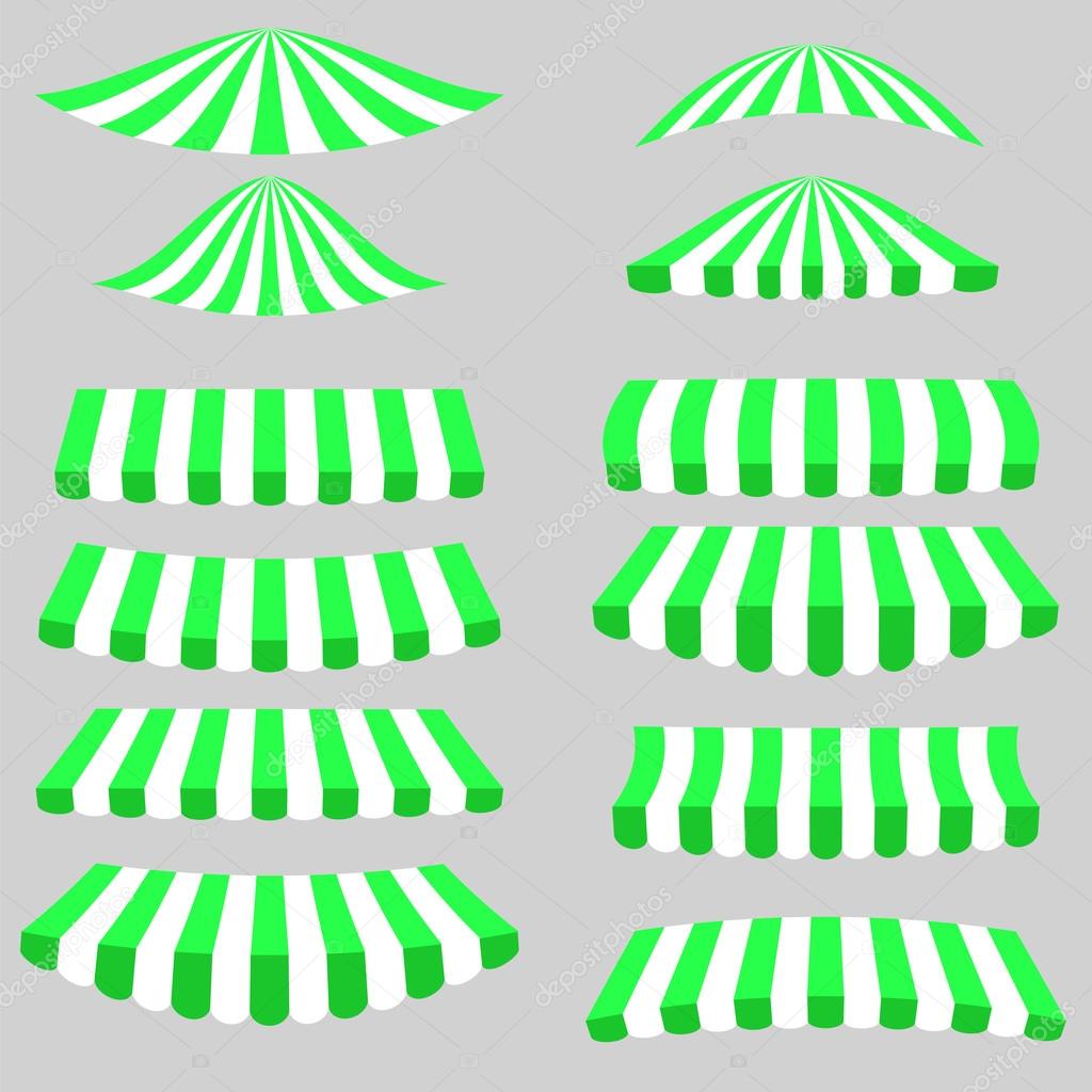 Green White Tents