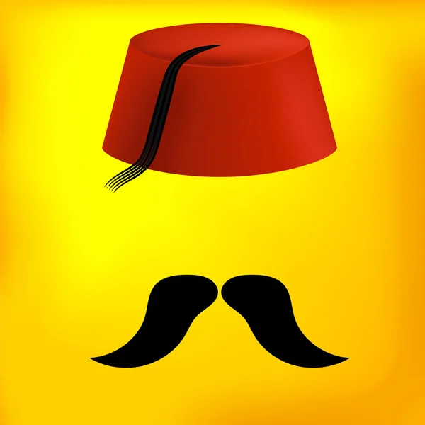 Red Turkse Hat — Stockvector