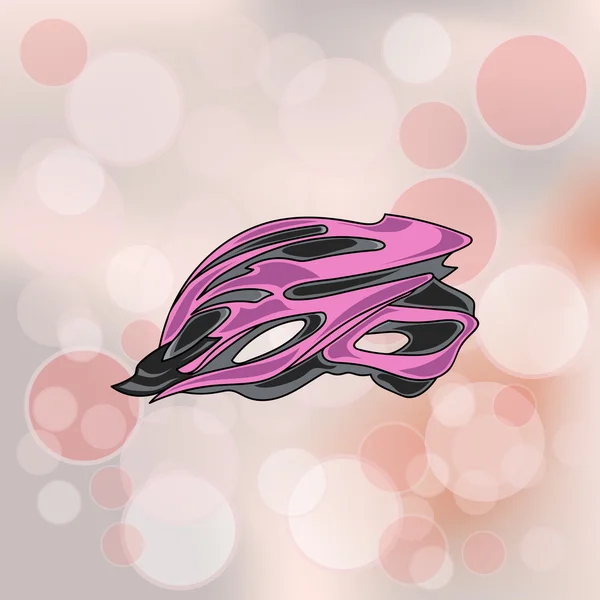 Pink Bike Helmet — Stock Vector