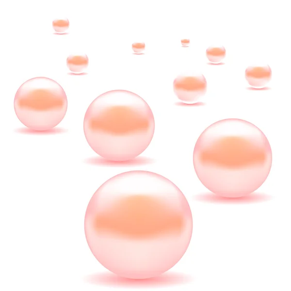 Pink Pearls — Stock Vector