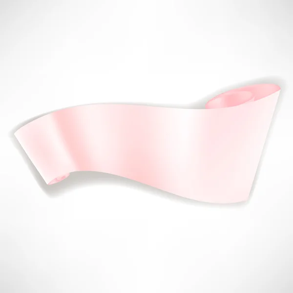 Pink Paper Banner — Stock Vector