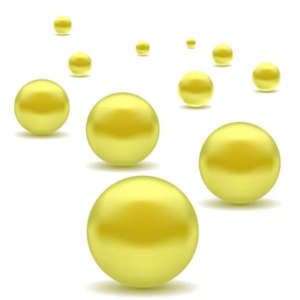 Yellow Pearls — Stock Vector
