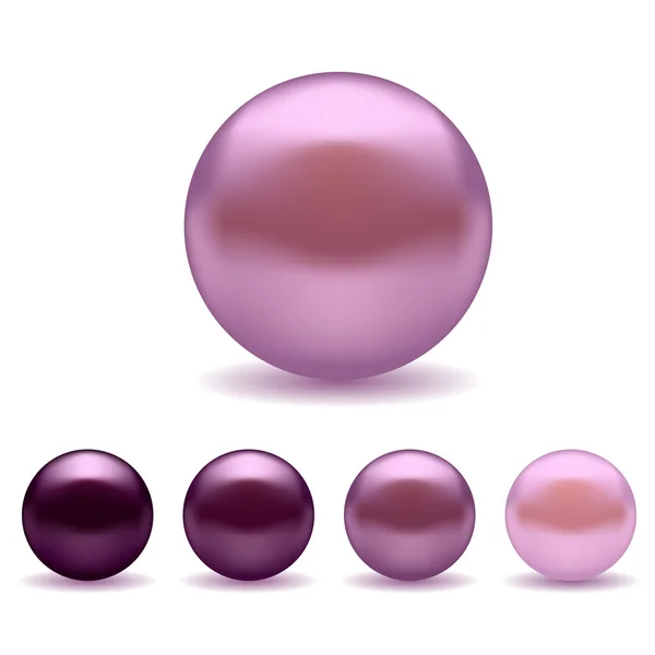 Set of Pearls — Stock Vector