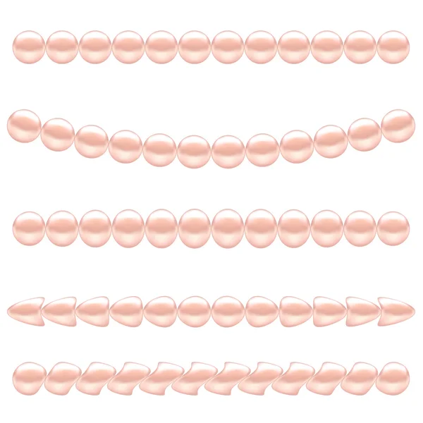 Pink Pearl Necklace — Stock Vector