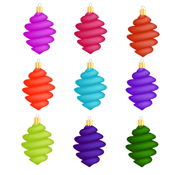 Vidrio colorido Navidad Icicles — Vector de stock