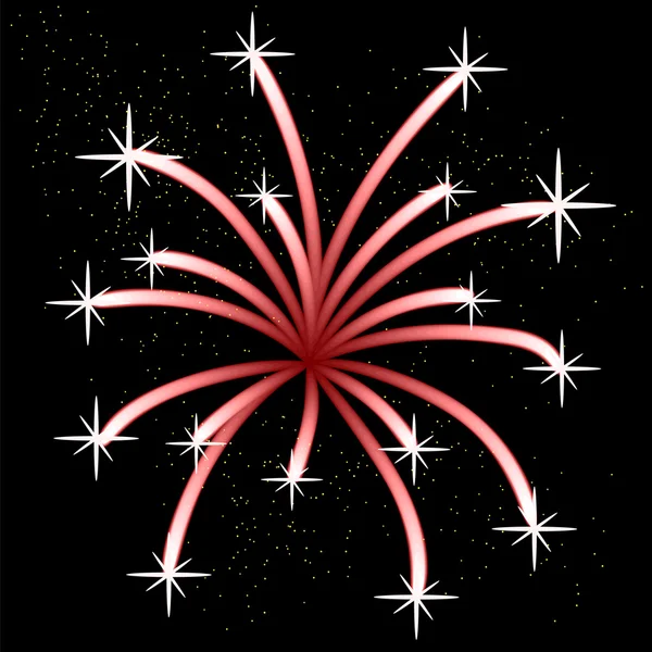 Fuegos artificiales — Vector de stock