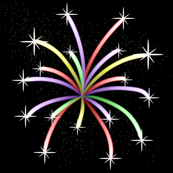 Colorful Light Firework — Stock Vector