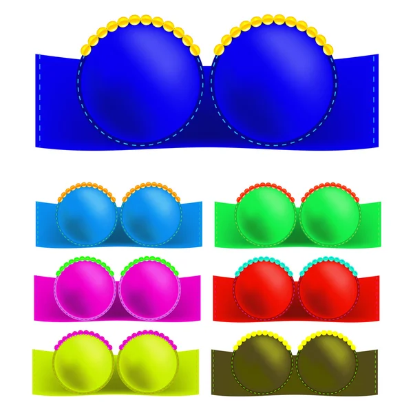 Colorful Bras — Stock Vector