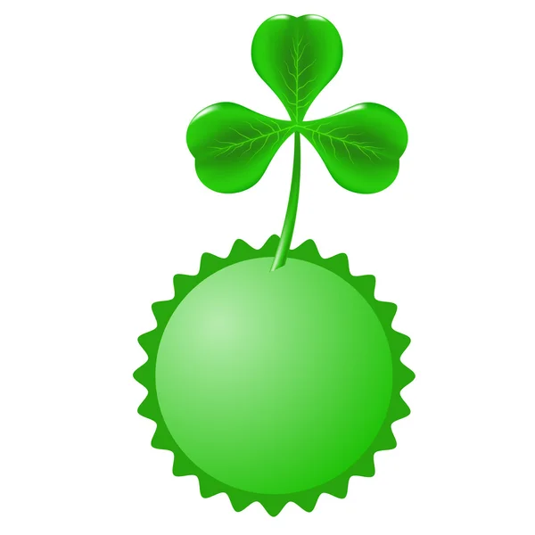 Πράσινο τριφύλλι και κύκλο Banner — Διανυσματικό Αρχείο