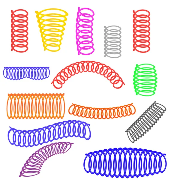 Colecţie de icoane Cologrul Springs izolate pe alb Background — Wektor stockowy