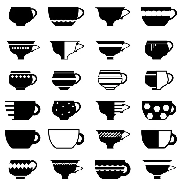 Ensemble de tasses — Image vectorielle