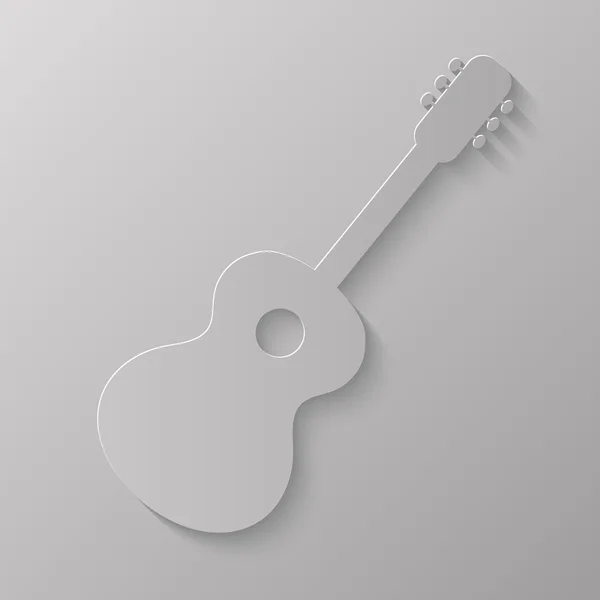 Gitarrensilhouette — Stockvektor