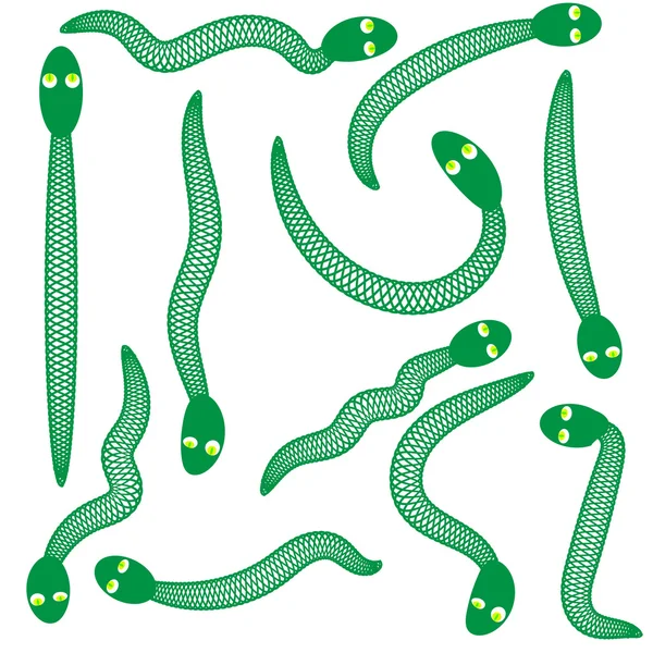 Serpents verts — Image vectorielle